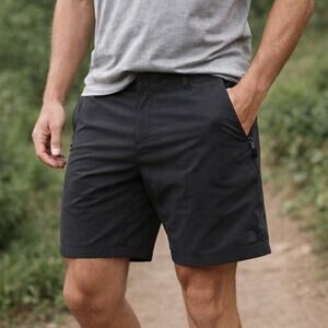 The North Face Men’s 36 Black Lightweight Hiking Shorts Zip Pocket